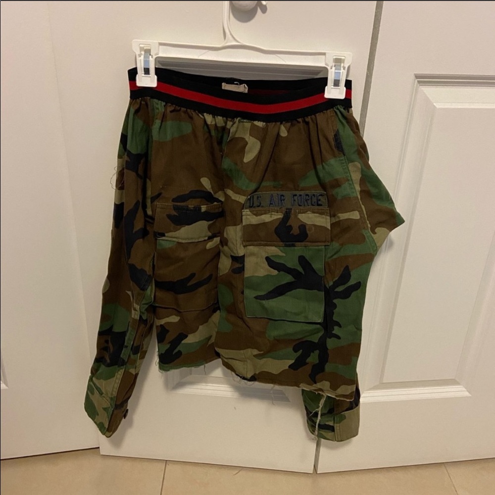 LF Camo off the shoulder top